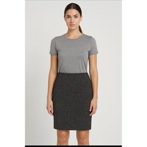Irvine Park Women's Black Gray Textured Career Pencil Skirt